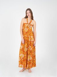 Abito con stampa floreale arancione Oracle