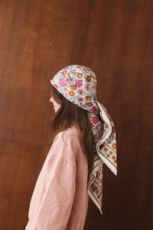 Foulard Adulte Dheli Azur 100 cm