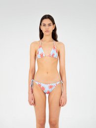Haut de bikini bleu à imprimé floral Magician