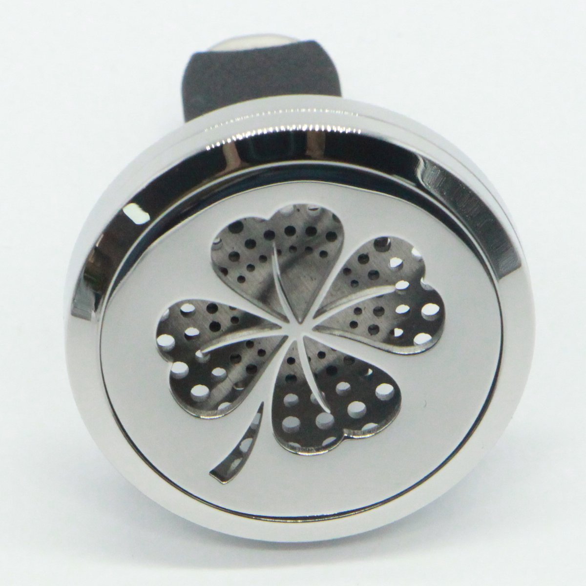 Clip’Arôme Car Diffuser – Clover – Stainless Steel with Blotters – Decorative Aromatherapy Accessory – Gift Idea