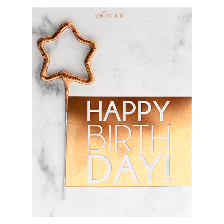 Happy Birthday 437 marble Mini Wondercard