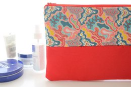 Bolso rojo maya con cremallera