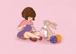 Ansichtkaart Knit one, Purl one