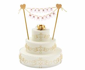 Kuchendeckel - Just Married - Flaggen