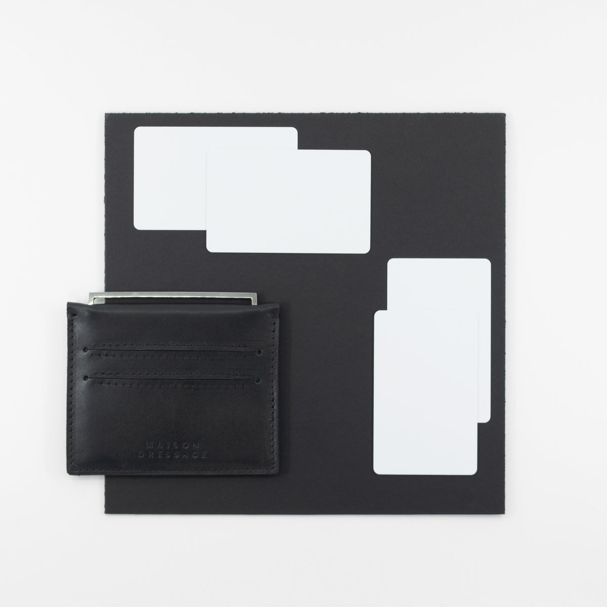 Portacarte FRAME - rodio nero