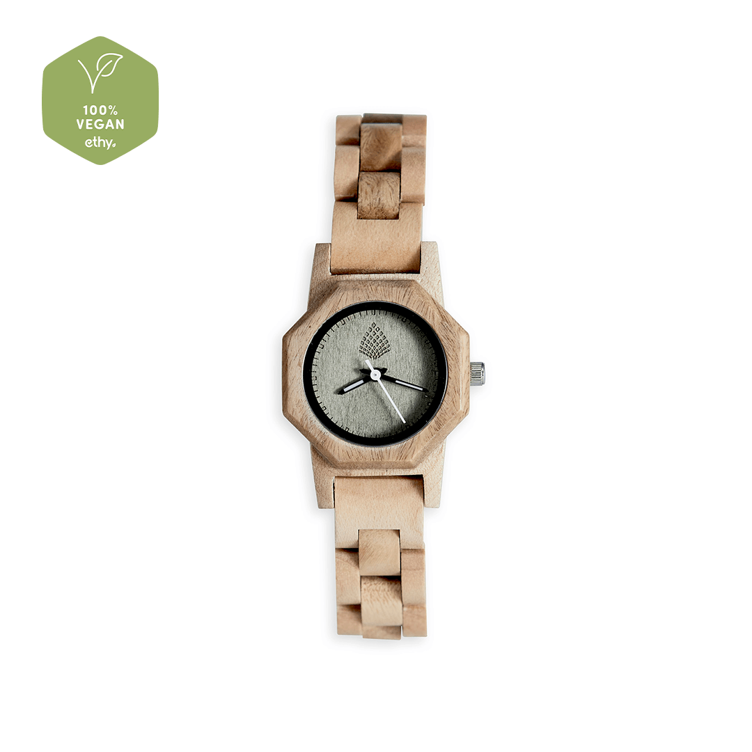Beige Wrist Watch Women, Minimalist Wood Watch, Best Gifts For Her, Watch With Gift Box, Giftable Accessories, Maid Of Honor Gift~The Willow