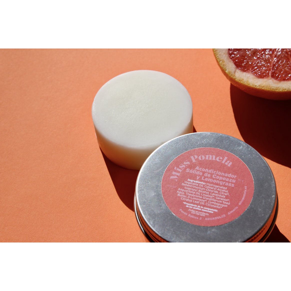 Acondicionador capilar sólido de manteca de copoazu y limoncillo - todo tipo de cabello