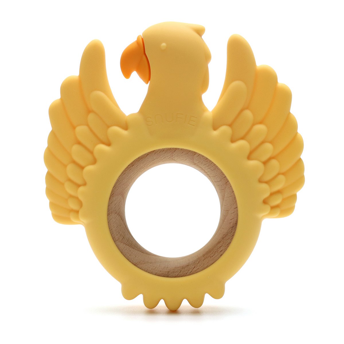 Parrot Wood & Silicone Teether | YELLOW