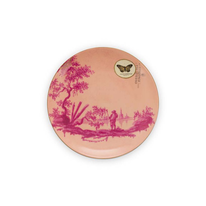 Plate Heritage Painted Pink 18cm
