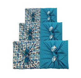 Furoshiki Cadeaupapier Art Deco & Oceaanstof Cadeaupapier - Dubbelzijdig (omkeerbaar)