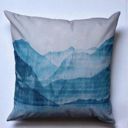 Funda de cojín exterior 45x45 azul cielo - estilo artístico impermeable