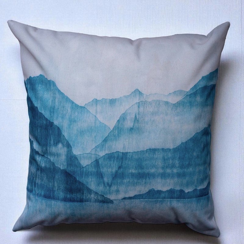Funda de cojín exterior 45x45 azul cielo - estilo artístico impermeable