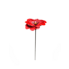 METAL LARGE RED POPPY FLOWER