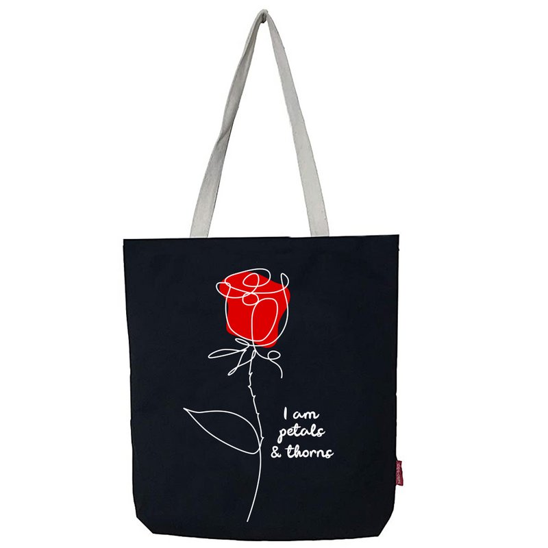 Totebags. Bolso grande model "JEG ER KRONBLADER OG TORNE"