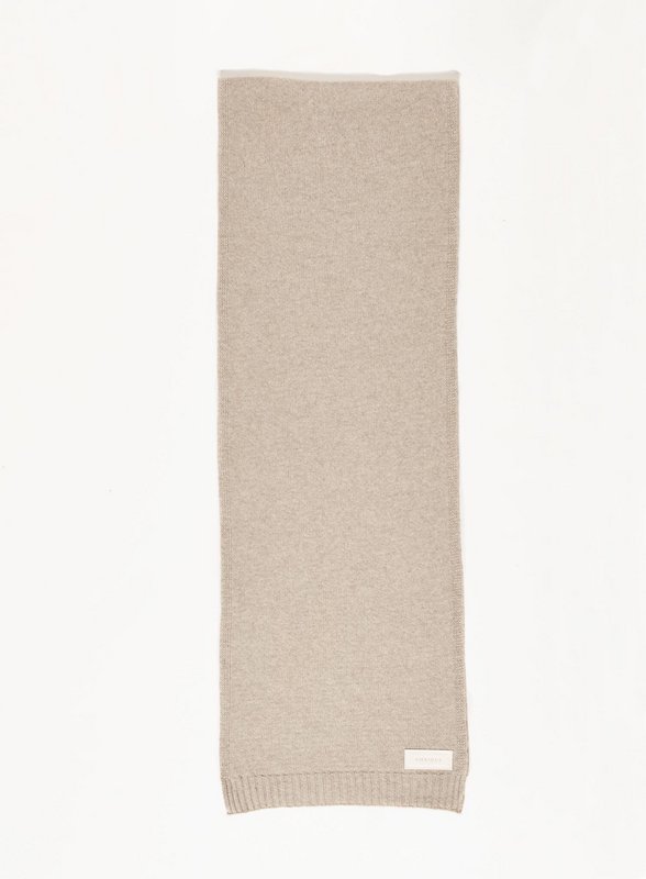 Cashmere tørklæde uni beige