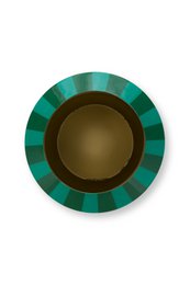 Vase Metal Stripes Green 24x29cm