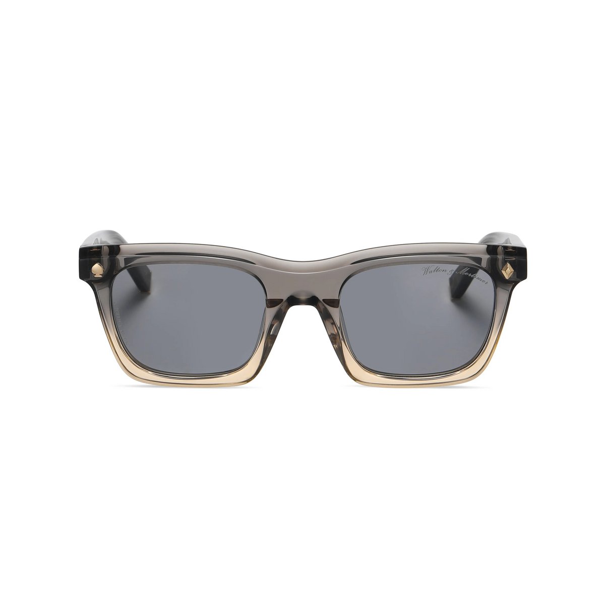 Walton et Mortimer NO. 54 : Lunettes de soleil grises transparentes "Inferno"