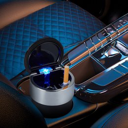 AC/DC car ashtray with LED