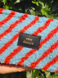 Bag Very Demure Red Light Blue Stripe from Teddy Fabric