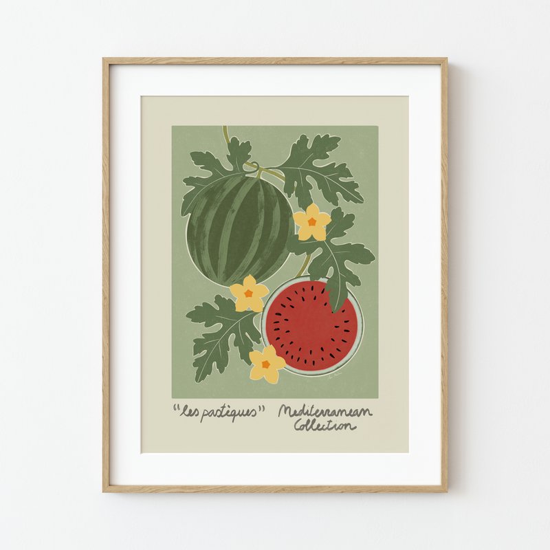 Mediterrane collectie – watermeloenen Art Print