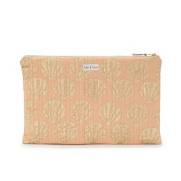 Laptop bag in organic cotton - Peach shell
