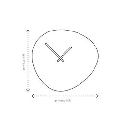 Wanduhr 'Pebble' Rostrot