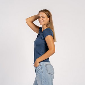 Women's Merino 160 Short Sleeve Crew Denim