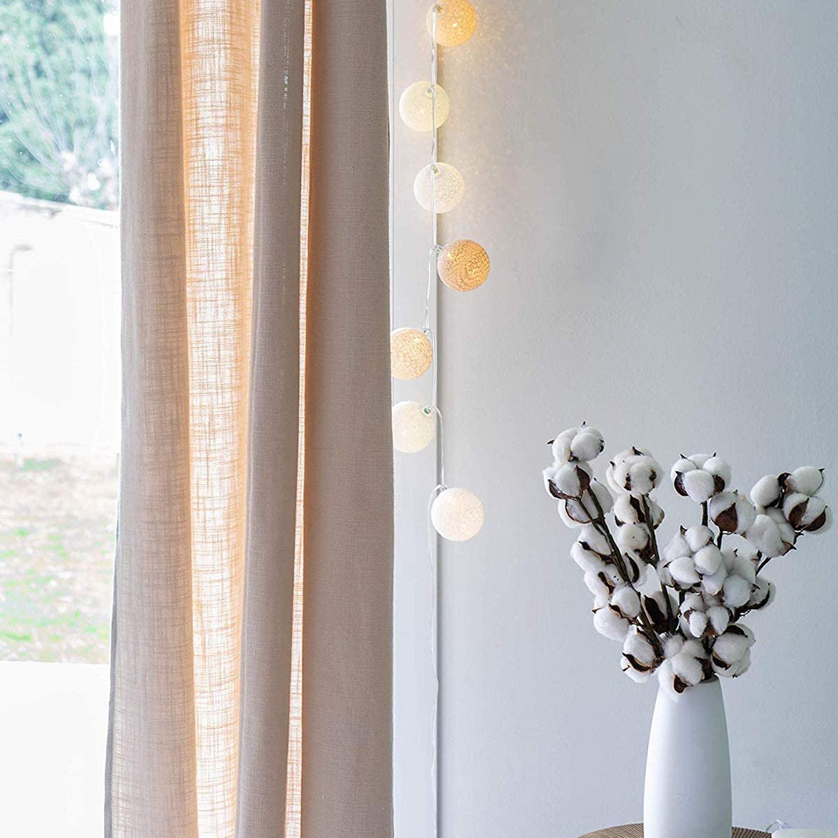 Katoenen afstandsbediening LED Cotton Ball Lichtslingers USB