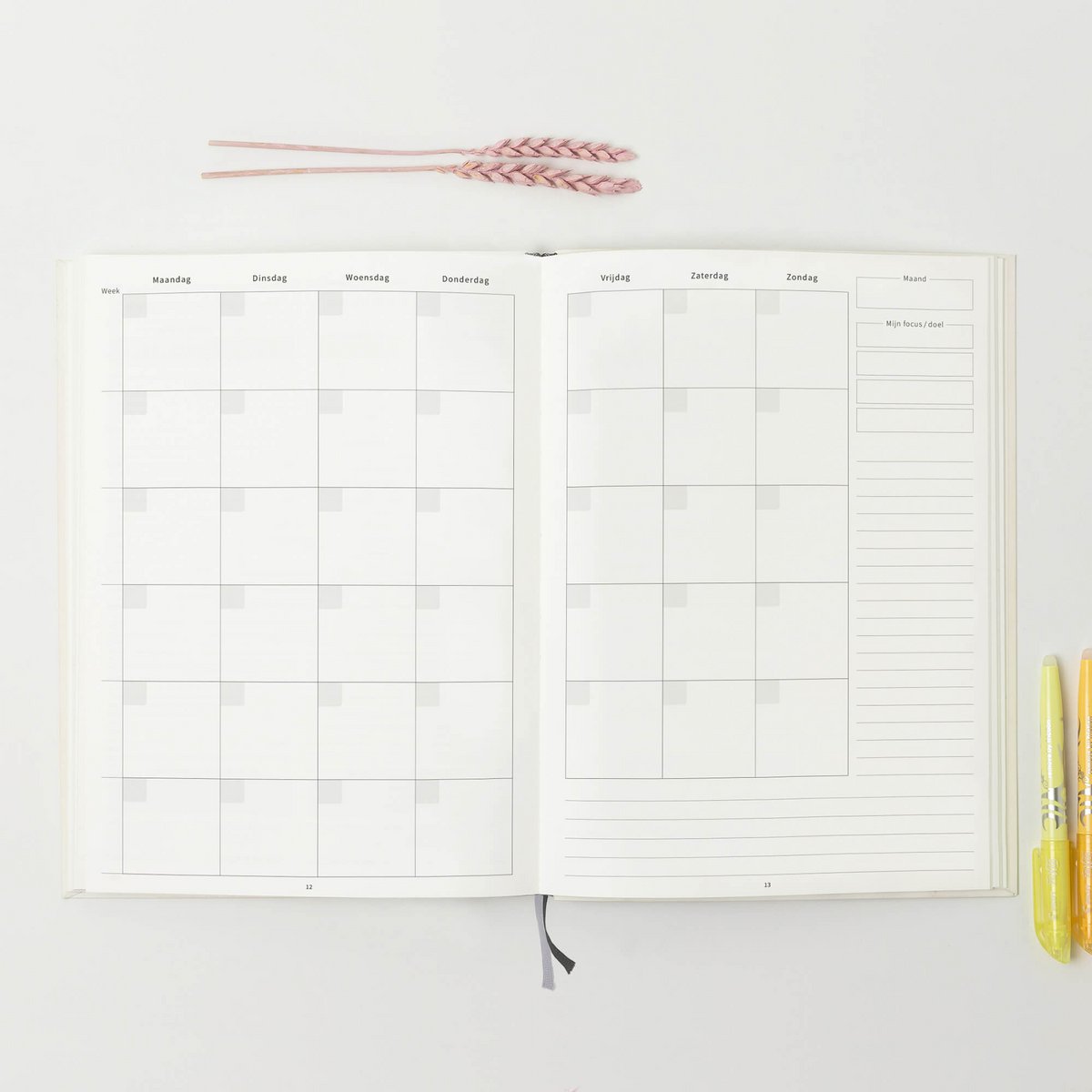 Prikkelarme planner Mandala - Medium / A5+ ongedateerd