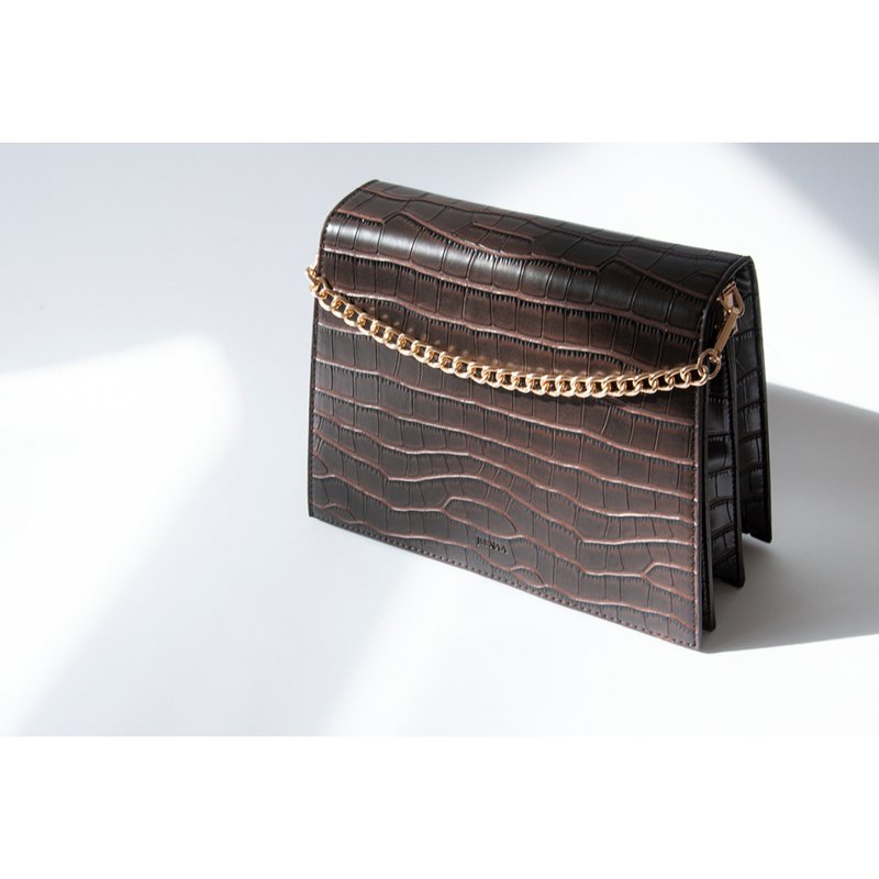 Sac Jeele Croc-Marron