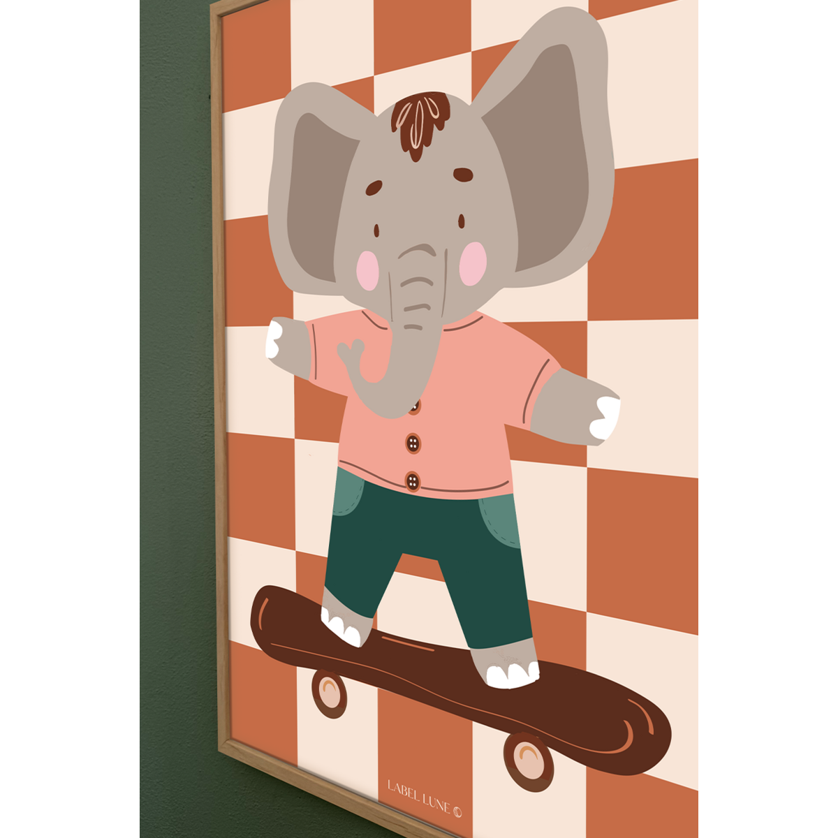 Plakat børneværelse - Elephant Ollie