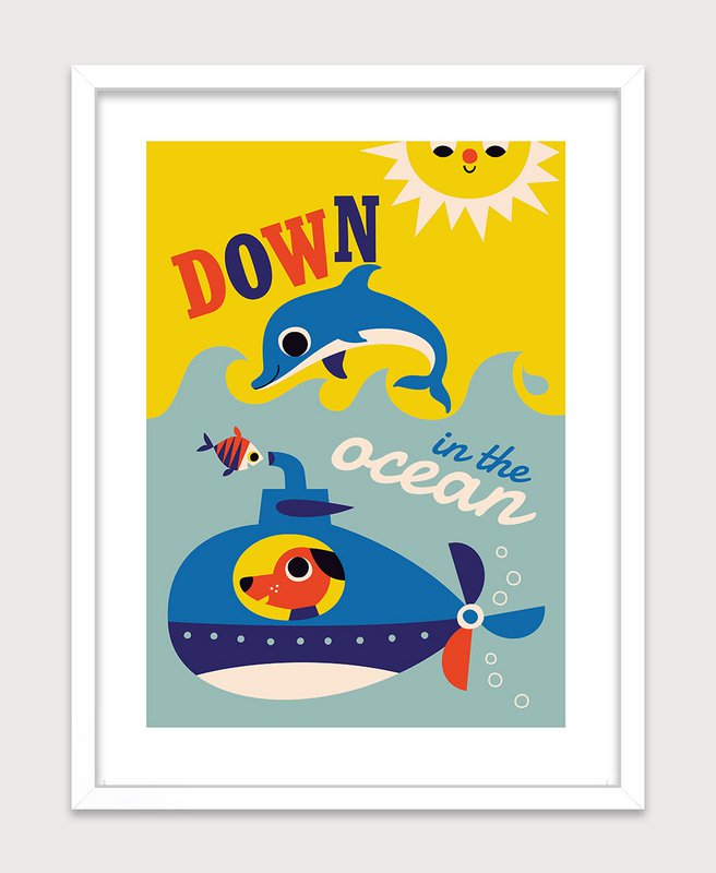Affiche- Down in the ocean