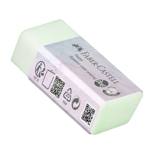 Gomma FC Displ pastello senza polvere 20 pezzi ass. colorare