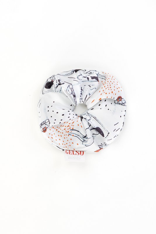 Silke Scrunchie "Sketch" print