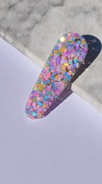 ⋒ RESIN HAIR CLIP PACK -  HEARTS (9 ITEMS) ⋒
