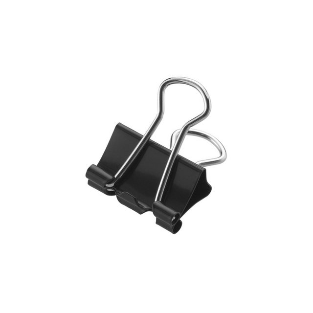 Sujetapapeles Westcott negro 15mm caja metálica de 12 piezas