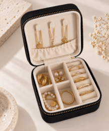 Fox - Velvet Jewelery Box with Jewel Brooch
