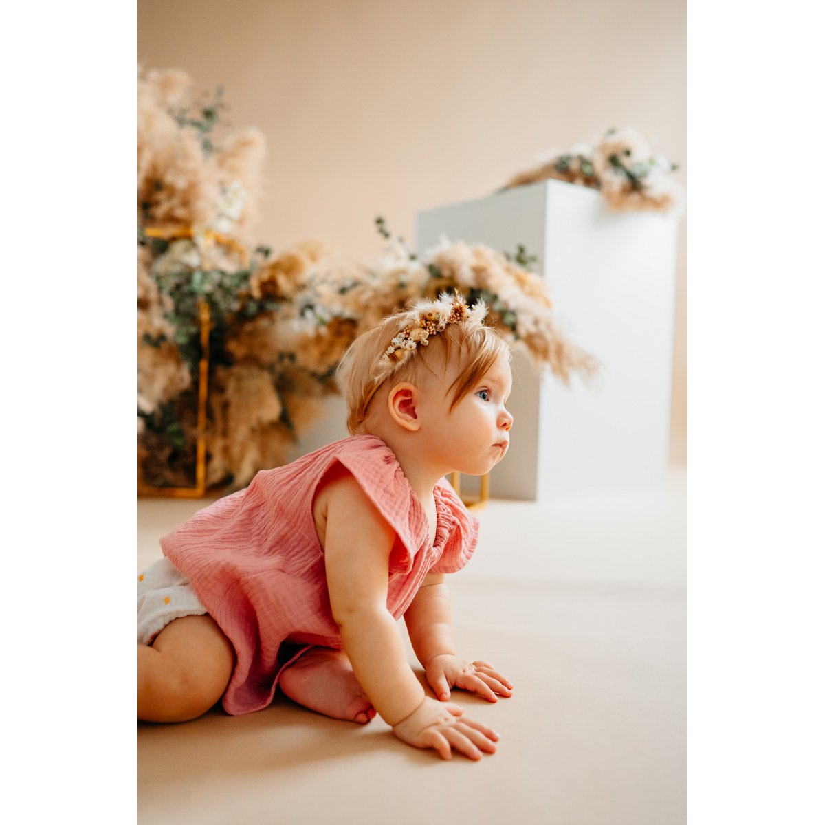 Roze engel mouw mousseline zomer top baby peuter
