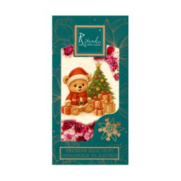 Ours de Noël en chocolat blanc premium 95g