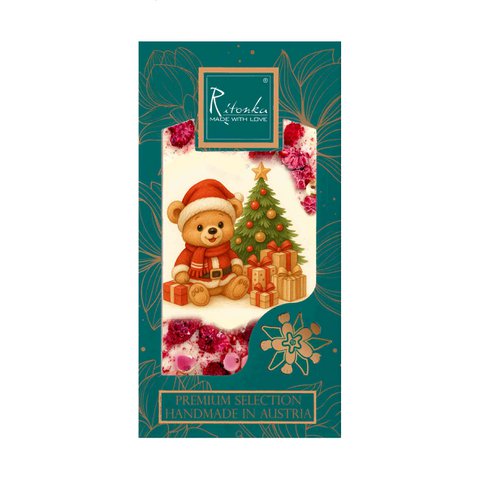 Premium white chocolate Christmas bear 95g