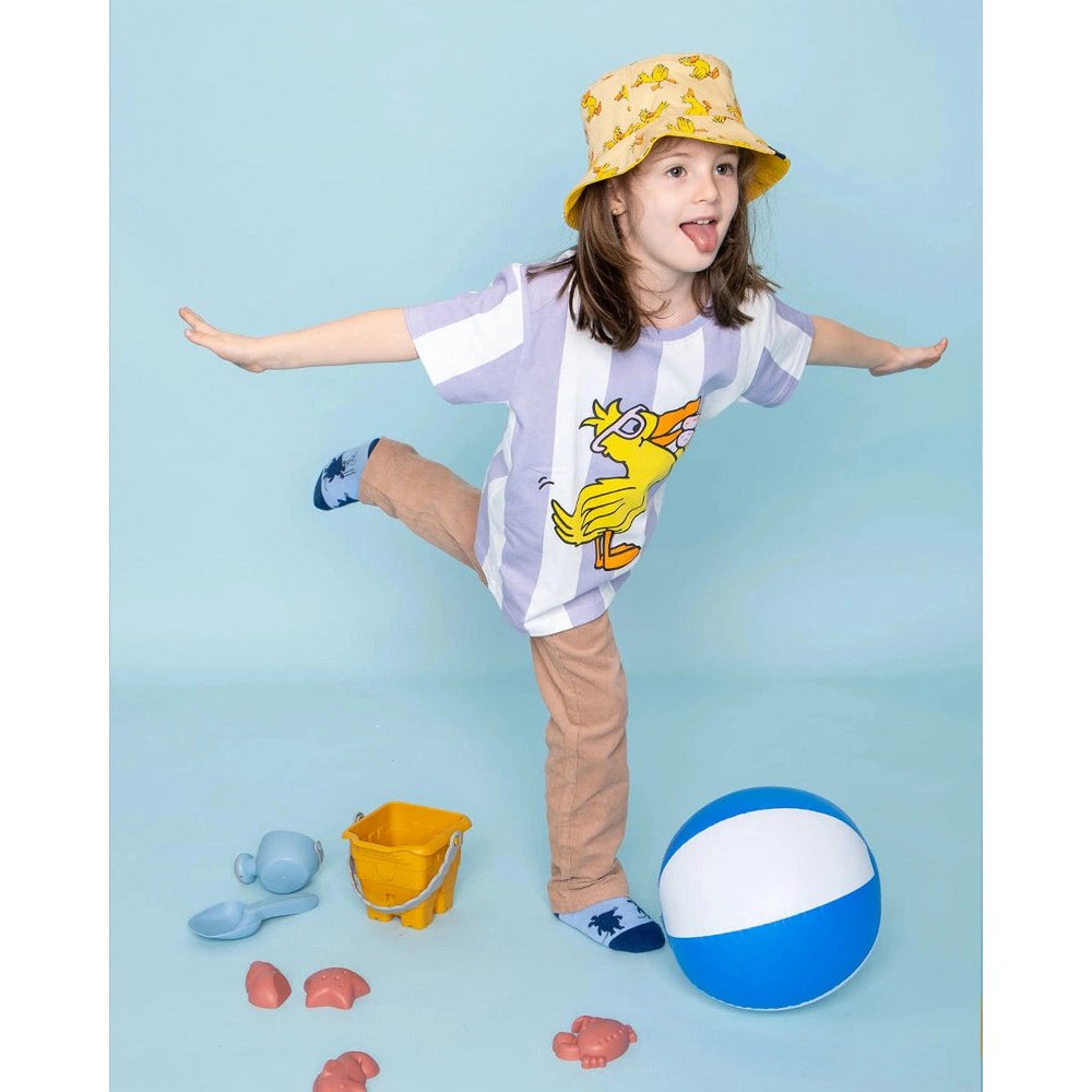 koaa – The Duck Ice Cream Stripes – T-Shirt blanc/violet