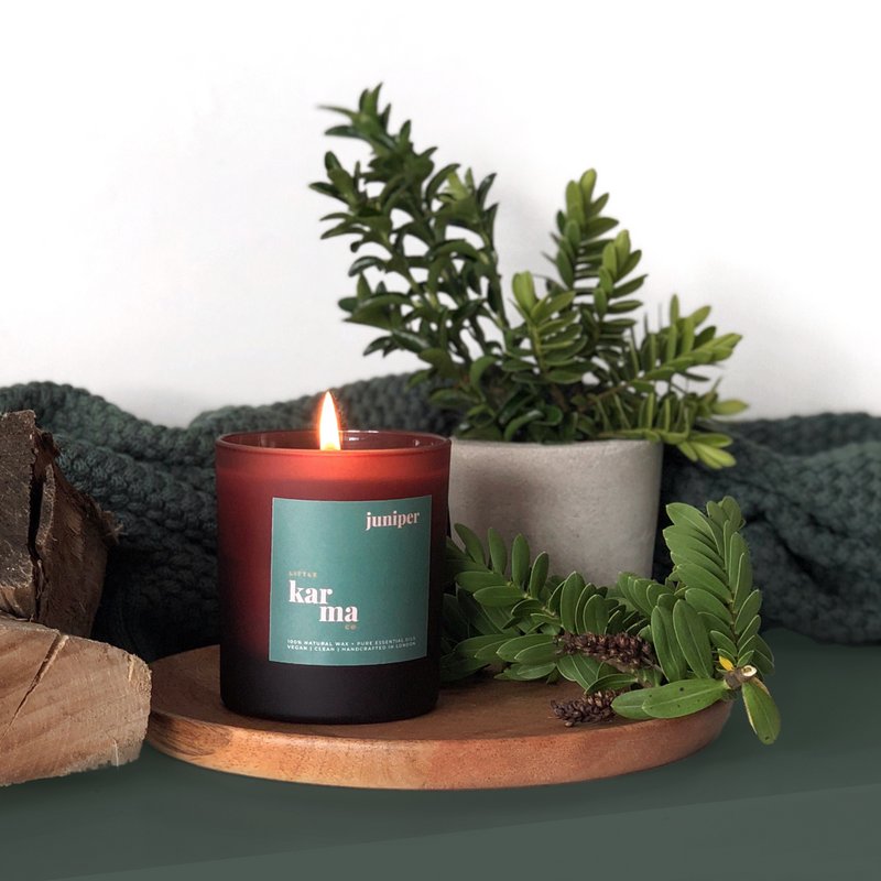 ginepro | candela ricaricabile in legno di cedro + abete