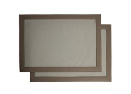 4 SET TABLE SETS DWU -TONE SYNTETYCZNY CÓŻ BRĄZOWY Z KED