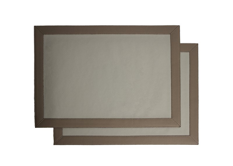 4 SET TABLE SETS DWU -TONE SYNTETYCZNY CÓŻ BRĄZOWY Z KED