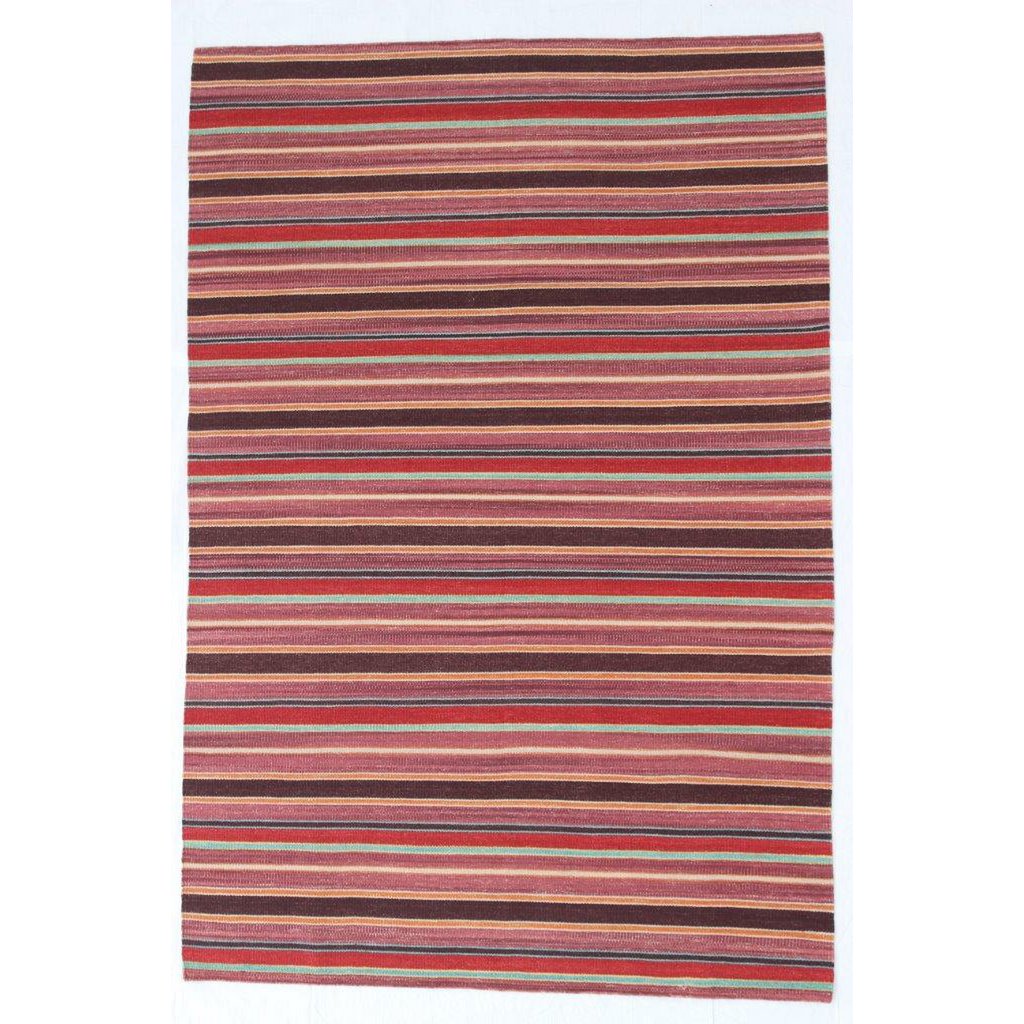 Hazan Kelim Stripes-H Violet Turquoise