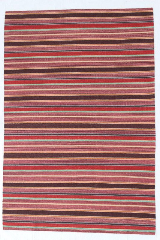 Hazan Kelim Stripes-H lilla turkis