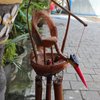 Bambus-Windspiel – natürliches Finish – Mutter und Küken