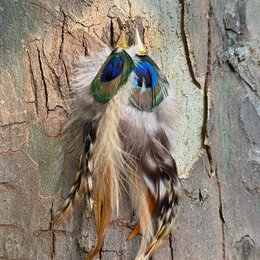Boucles d'oreilles BOHO avec longues plumes