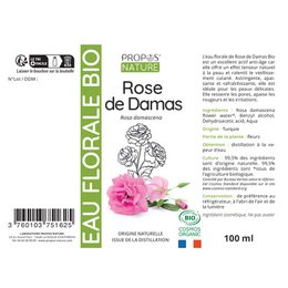 IDROLATO DI ROSA DI DAMASCO BIOLOGICA - ACQUA FLOREALE - 100ML