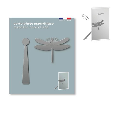 Magnetische metalen fotohouder - libel